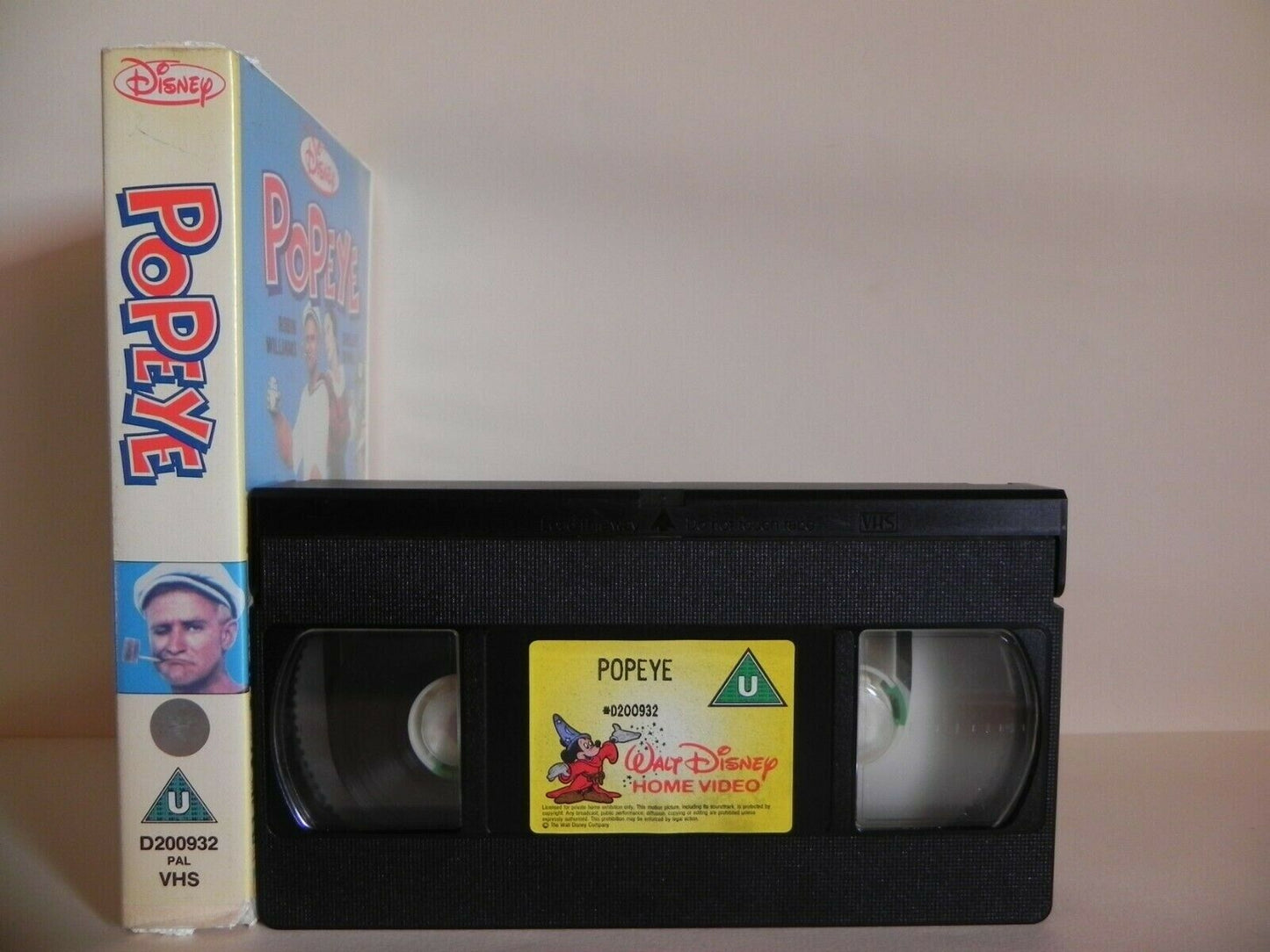 Popeye - Walt Disney Classic - Real Life Story - Robin Williams - Kids - VHS-