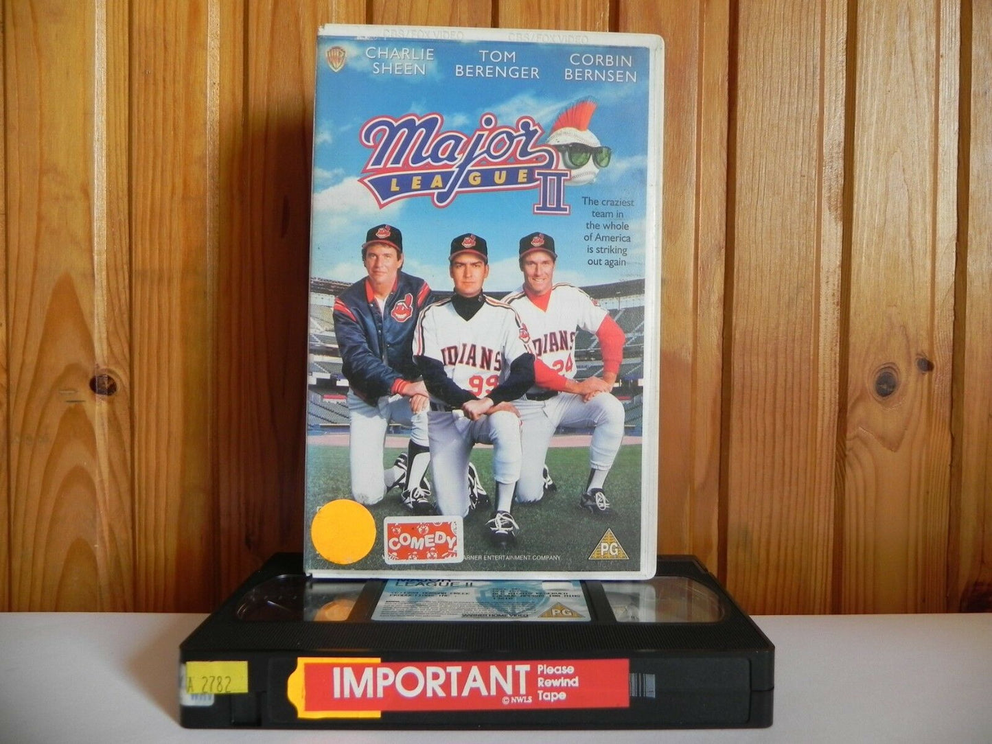 Major League 2 - Large Box - Warner Home - Comedy - Charlie Sheen - Pal VHS-