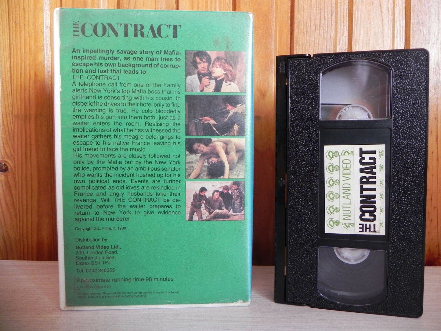 The Contract - Mafia Inspired Murder Tale - Pre-Cert - Nutland Video - Pal VHS-