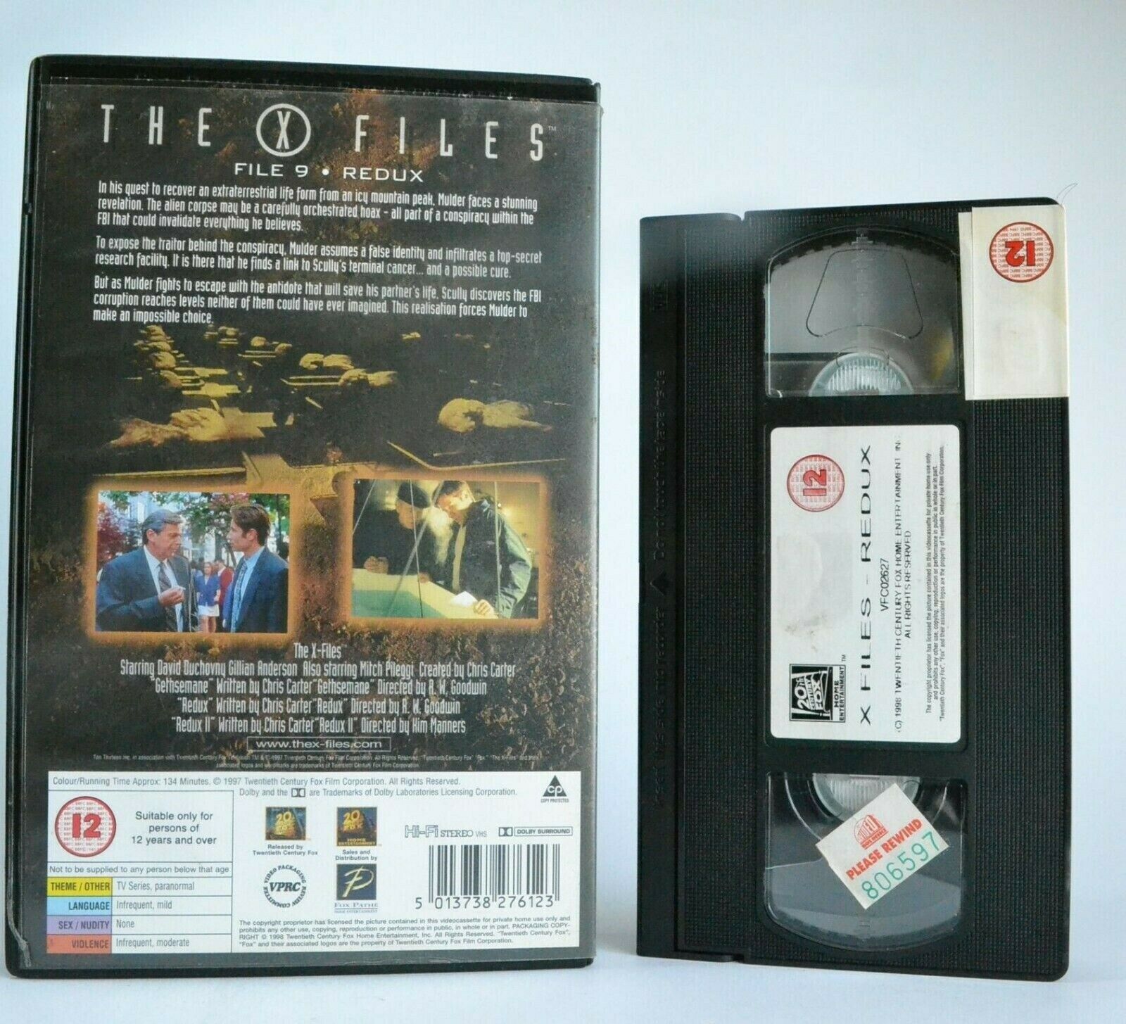 The X-Files: Redux - Sci-Fi TV Series - Large Box - D.Duchovny/G.Anderson - VHS-