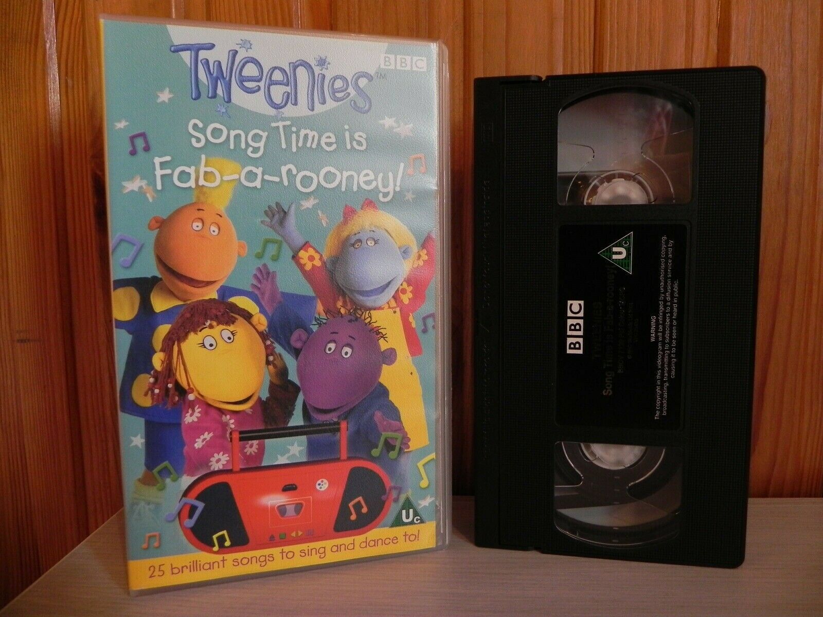 SONG TIME IS FAB-A-ROONEY - TWEENIES - COUNTING - COPY ME - BBC 7139 VIDEO - VHS-