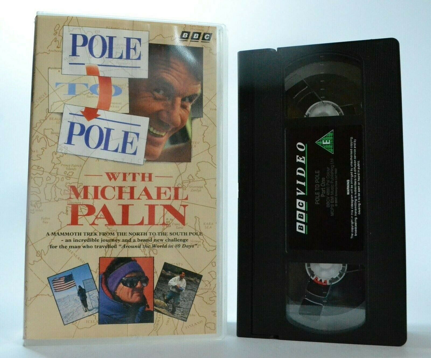 Pole To Pole (BBC): By Michael Palin - North/South Pole - Ethiopia - Pal VHS-