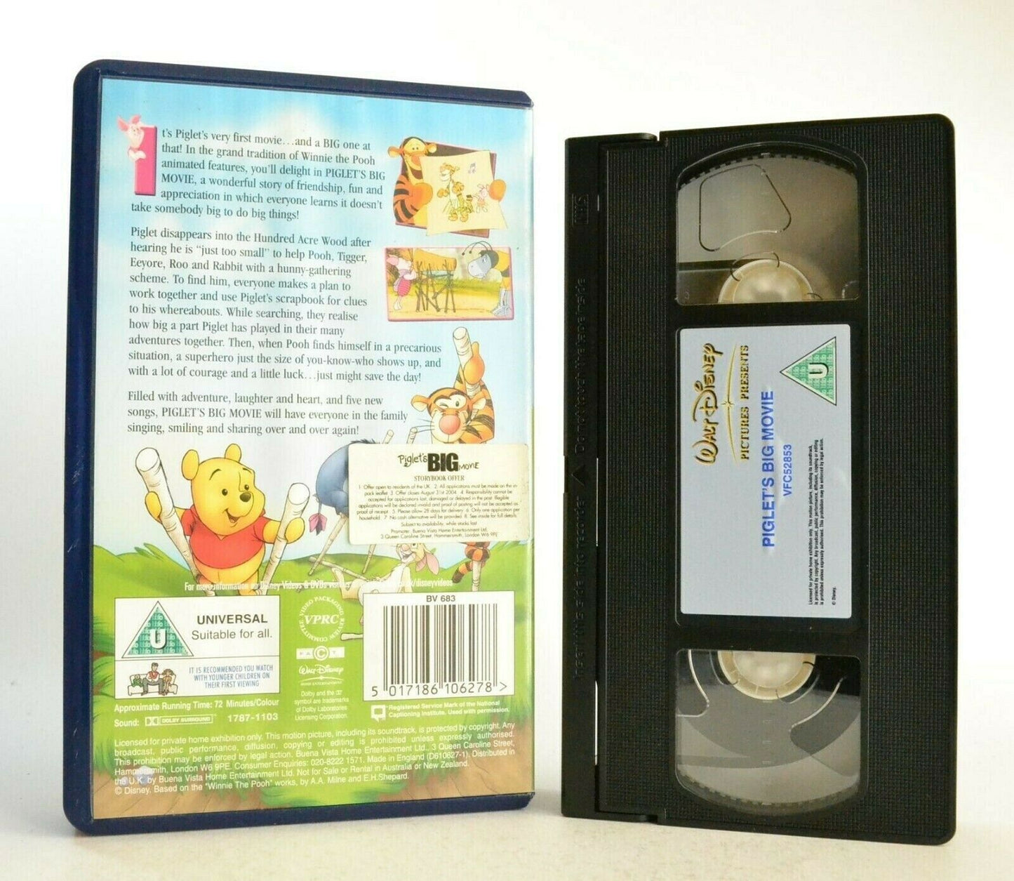 Piglet's Big Movie: Walt Disney (2003) - Animated Adventure - Children's - VHS-