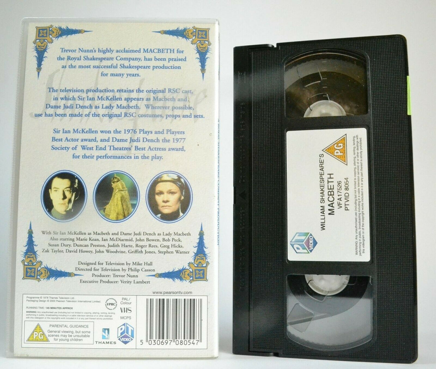 Macbeth; [William Shakespeare]: Drama - Ian McKellen / Judi Dench - Pal VHS-