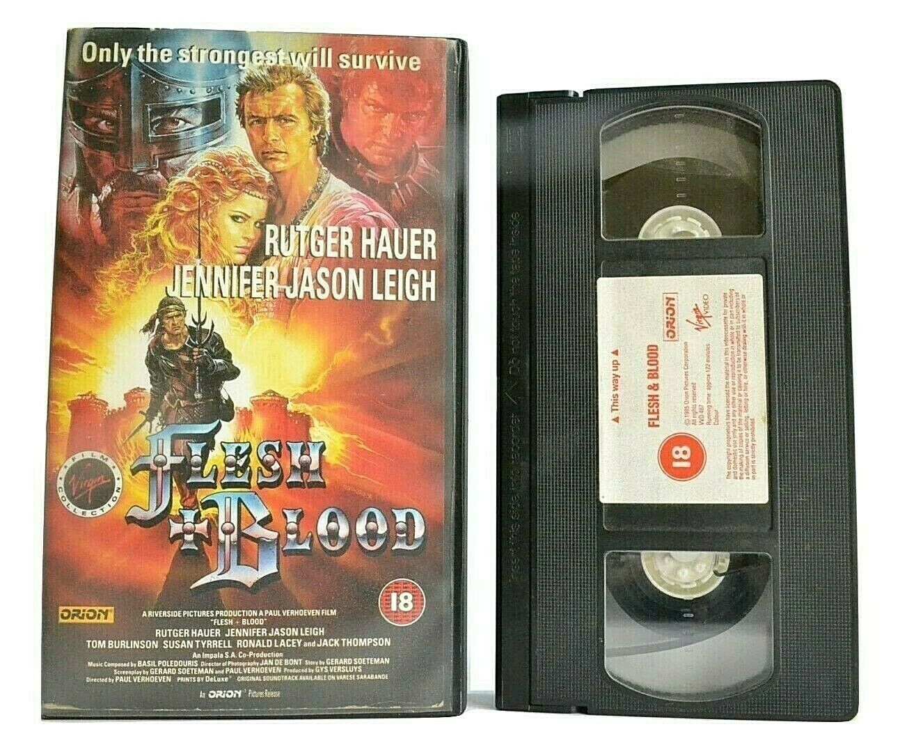 Flesh And Blood (Flesh+Blood):(1989) Virgin Release - Historical Adventure - VHS-