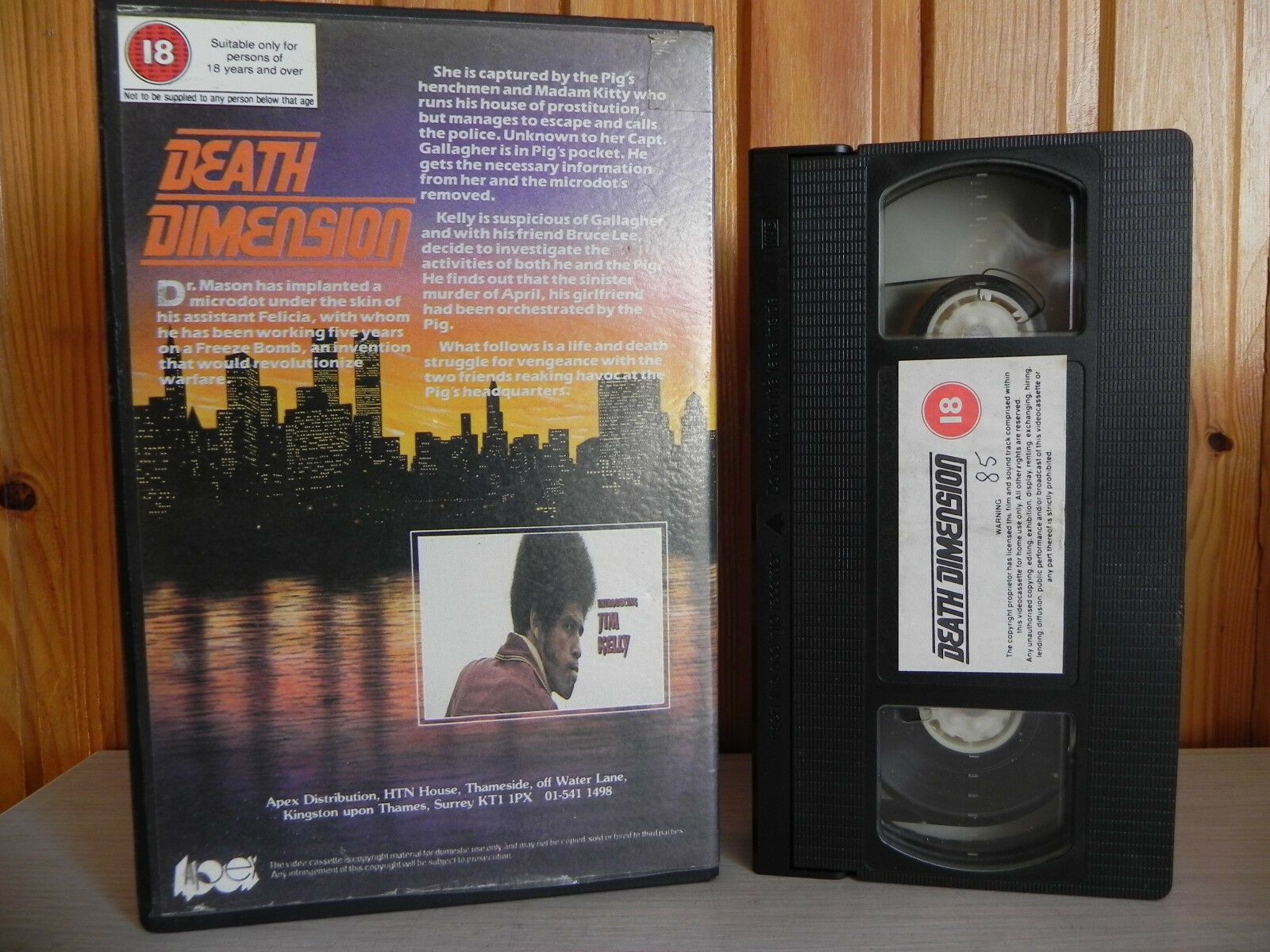 Death Dimension/Icey Death - Jim Kelly - Martial Art Action - Pre Cert Int - VHS-