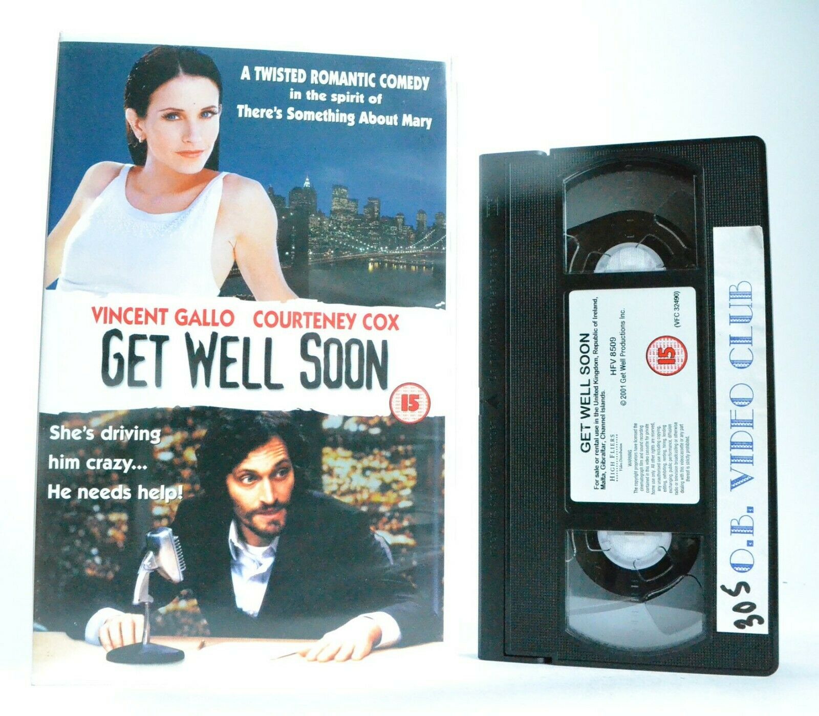 Get Well Soon: Vincent Gallo/Courtney Cox - Romantic Comedy - Large Box - VHS-