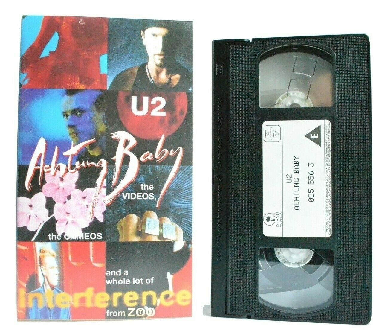 U2: Achtung Baby - Music Videos - Live Performances - Classic Rock Band - VHS-