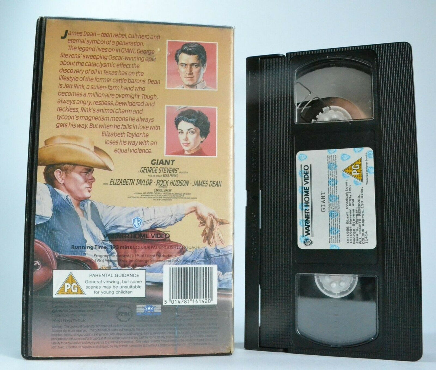 Giant (1956); [Warner Home] Epic Western - Elizabeth Taylor / James Dean - VHS-