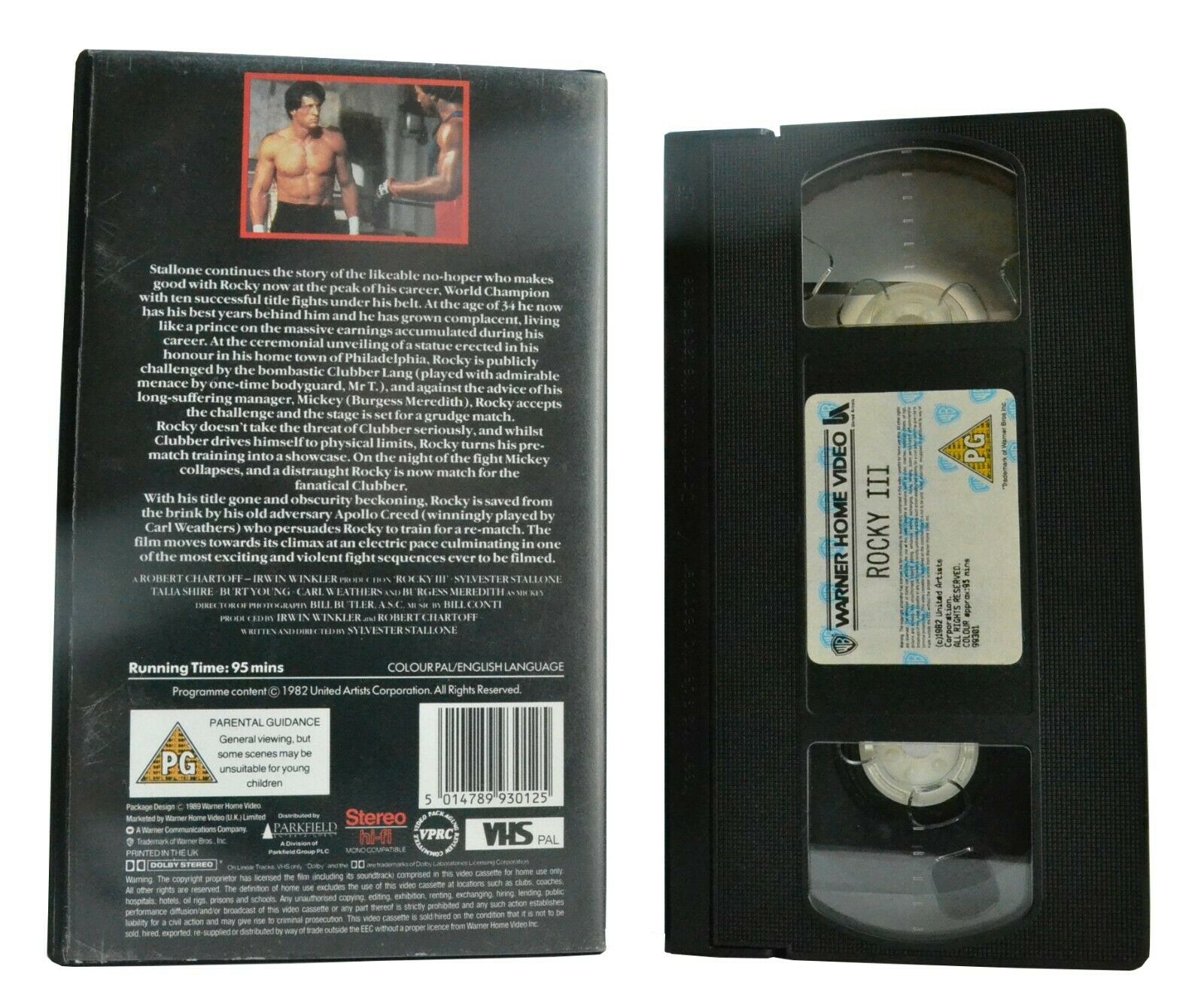 Rocky 3 (1982): Stallone Vs. Mr.T - (1989) Warner Release - Sports Drama - VHS-