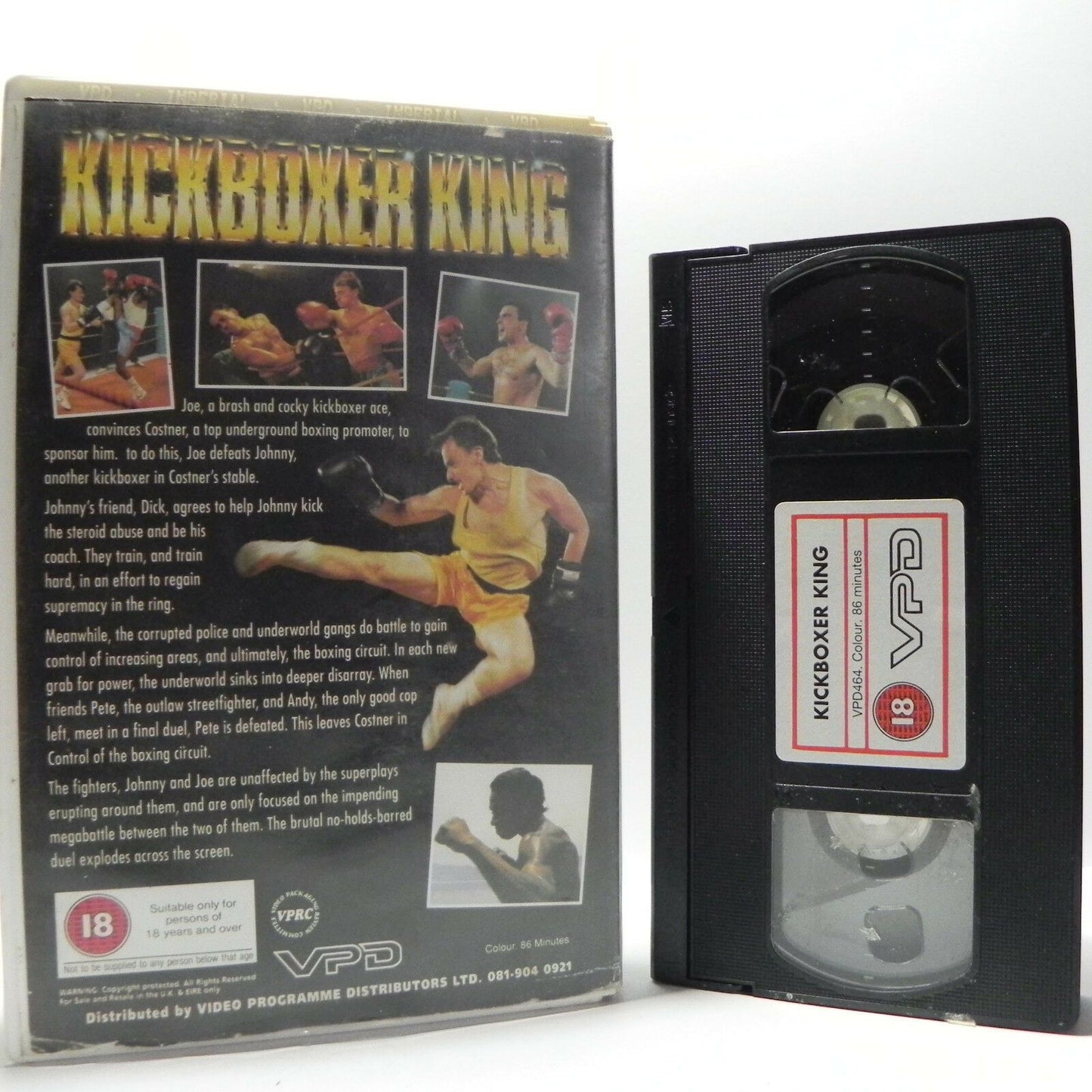 Kickboxer King - Large Box - VPD - Martial Arts - Kenneth Goodman - Pal VHS-