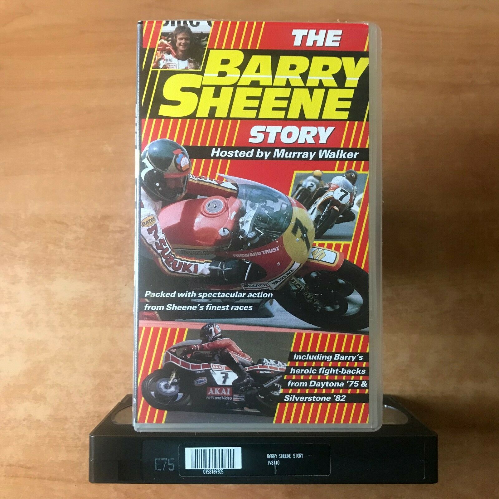 The Barry Sheene Story; [Murray Walker] Daytona '75 - Silvertone '82 - Pal VHS-