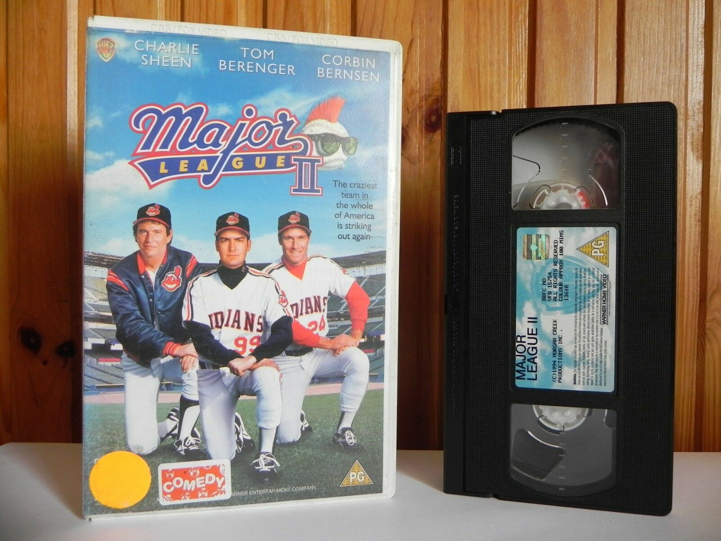 Major League 2 - Large Box - Warner Home - Comedy - Charlie Sheen - Pal VHS-