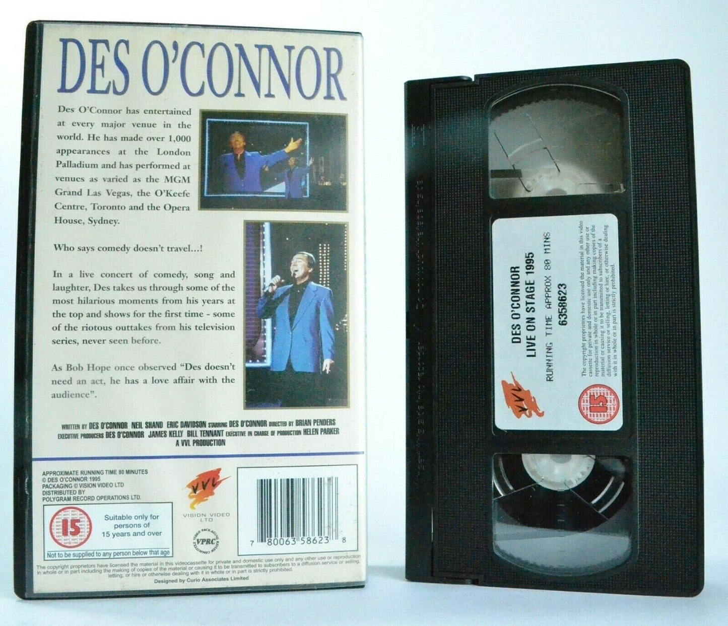 Des O'Connor: Live On Stage (1995) - London Palladium - TV Comedy Series - VHS-