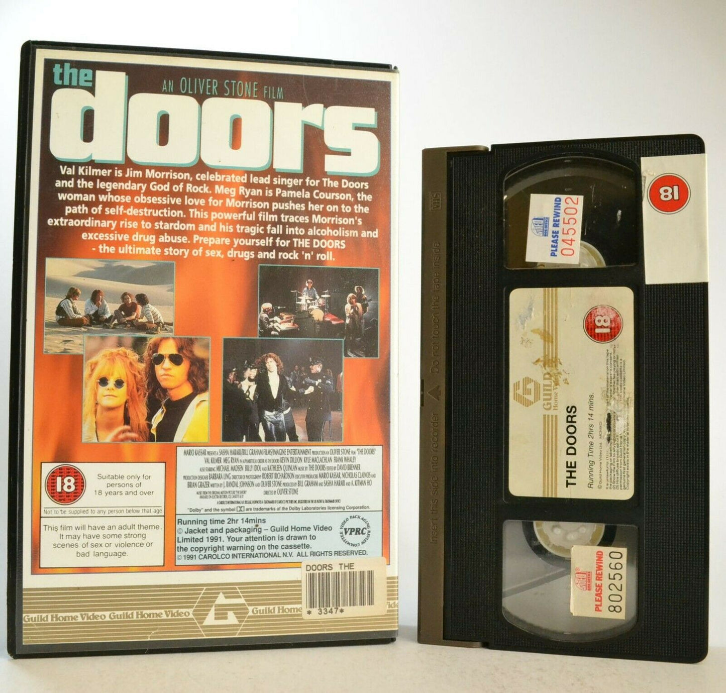 The Doors: Film By O.Stone - Drama - Large Box - Based On True Events - Pal VHS-