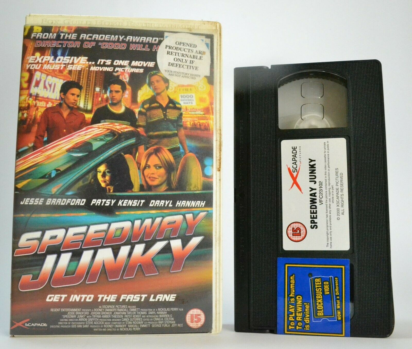 Speedway Junky (2001): Stock Car Racing Drama - Large Box - Daryl Hannah - VHS-