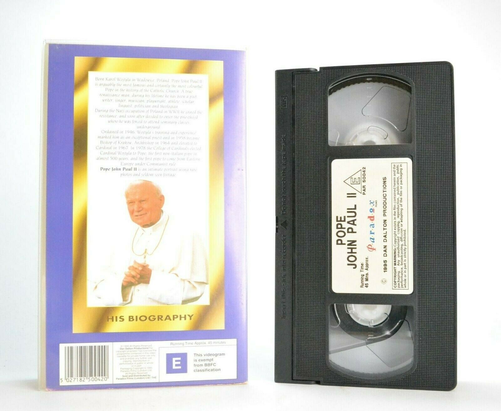 Pope John Paul 2: Biography - Karol Wojtyla - Inimate Portrait - Pal VHS-