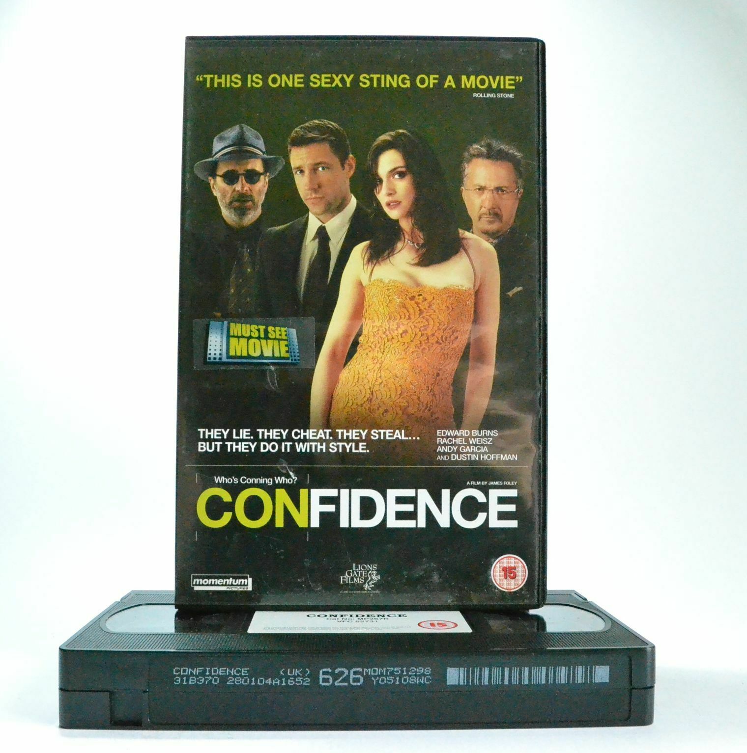 Confidence: Film By J.Foley - Large Box - Andy Garcia/Dustin Hoffman - Pal VHS-