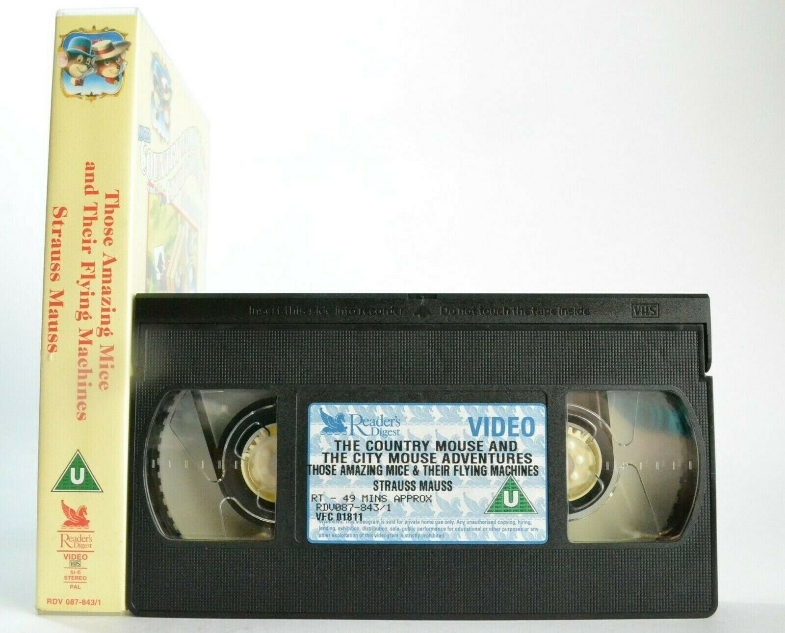 The Country Mouse And The City Mouse Adventures -'Strauss Mauss'- Kids - Pal VHS-