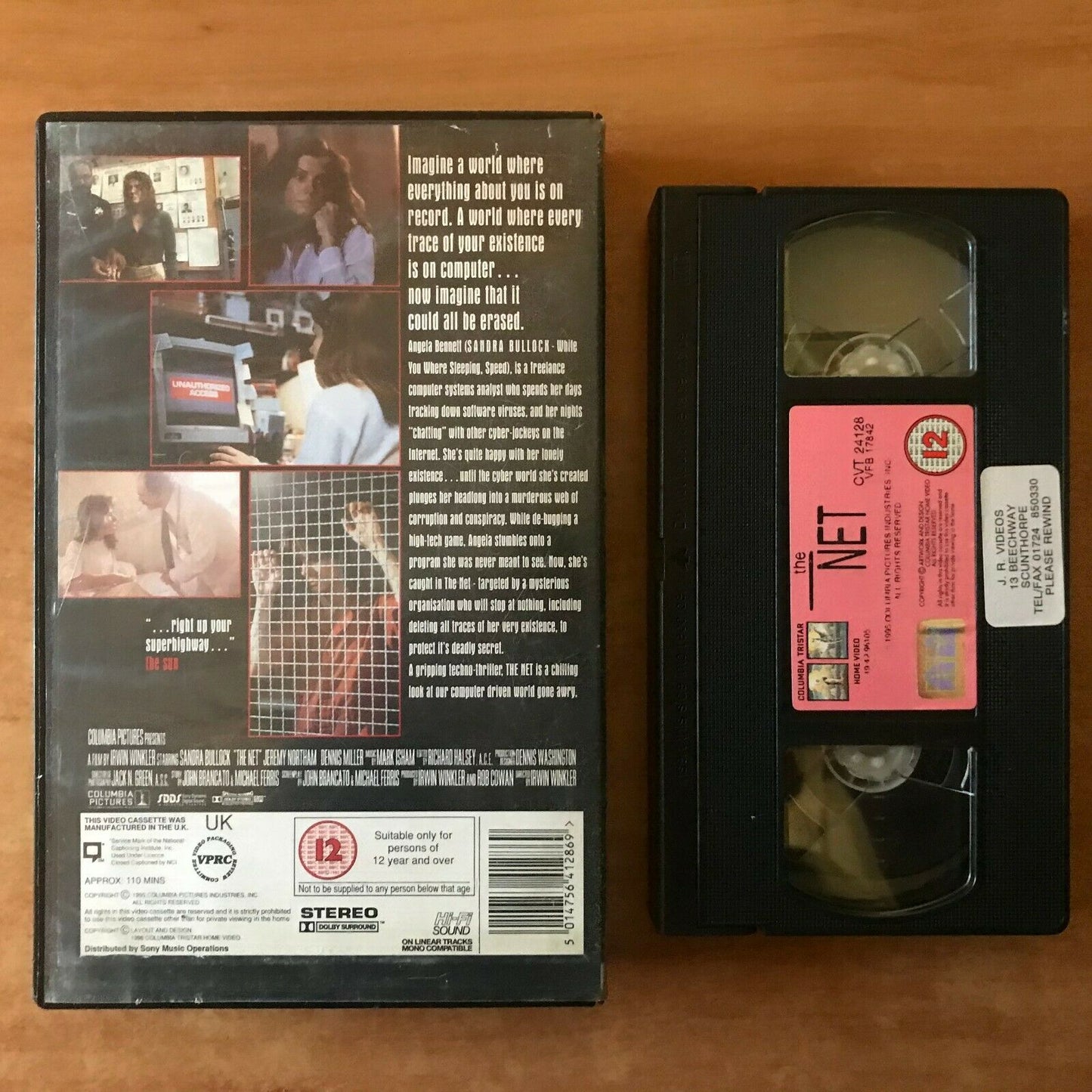 The Net [Irvin Winkler] Crime Action [Big Box] Rental - Sandra Bullock - Pal VHS-