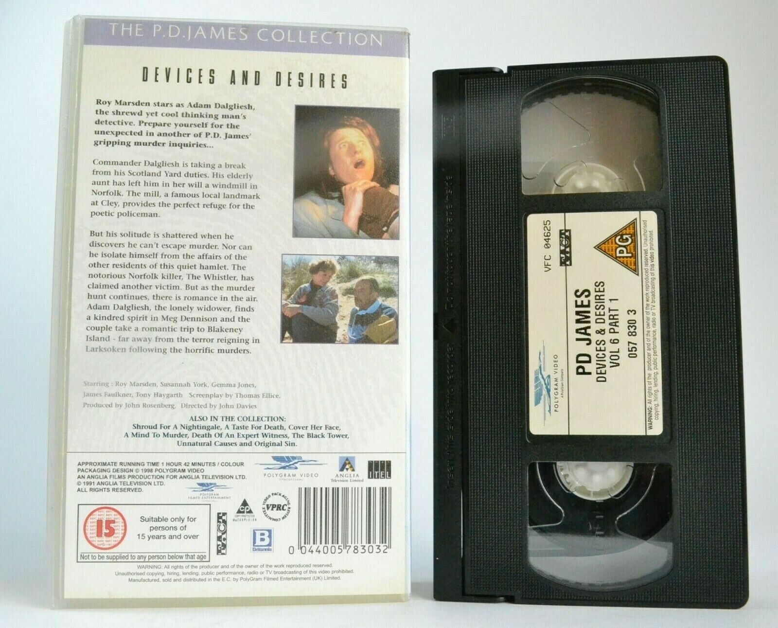 P.D. James: Devices And Desires - Detective Series - Roy Marsden - Pal VHS-