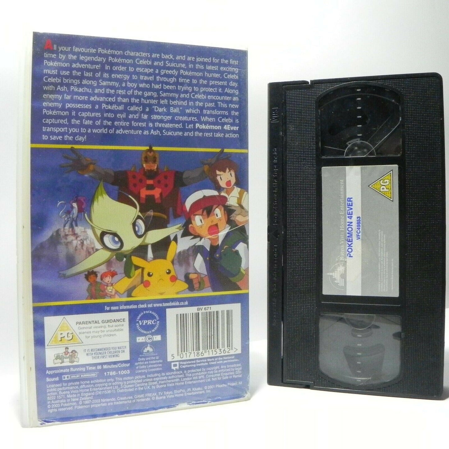 Pokemon 4Ever - Animated - Action Adventures - Full Movie - Children's - Pal VHS-