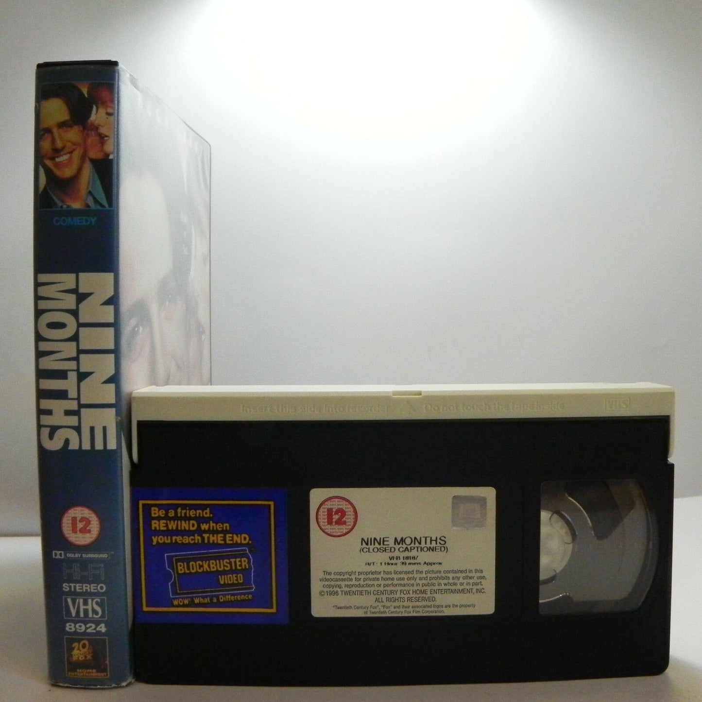 Nine Months: Comedy (1995) - Large Box - Ex-Rental - Hugh Grant - Pal VHS-