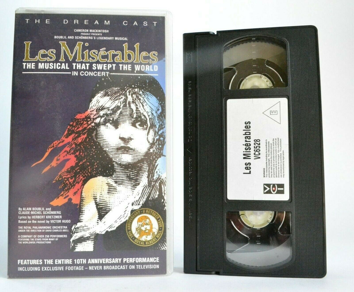 Les Miserables: 10th Anniversary Performance - Musical - Royal Albert Hall - VHS-