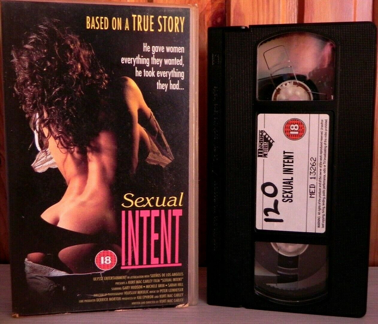 Sexual Intent - Gary Hudson - Michelle Brin - Rare & Deleted Medusa 13262 - VHS-