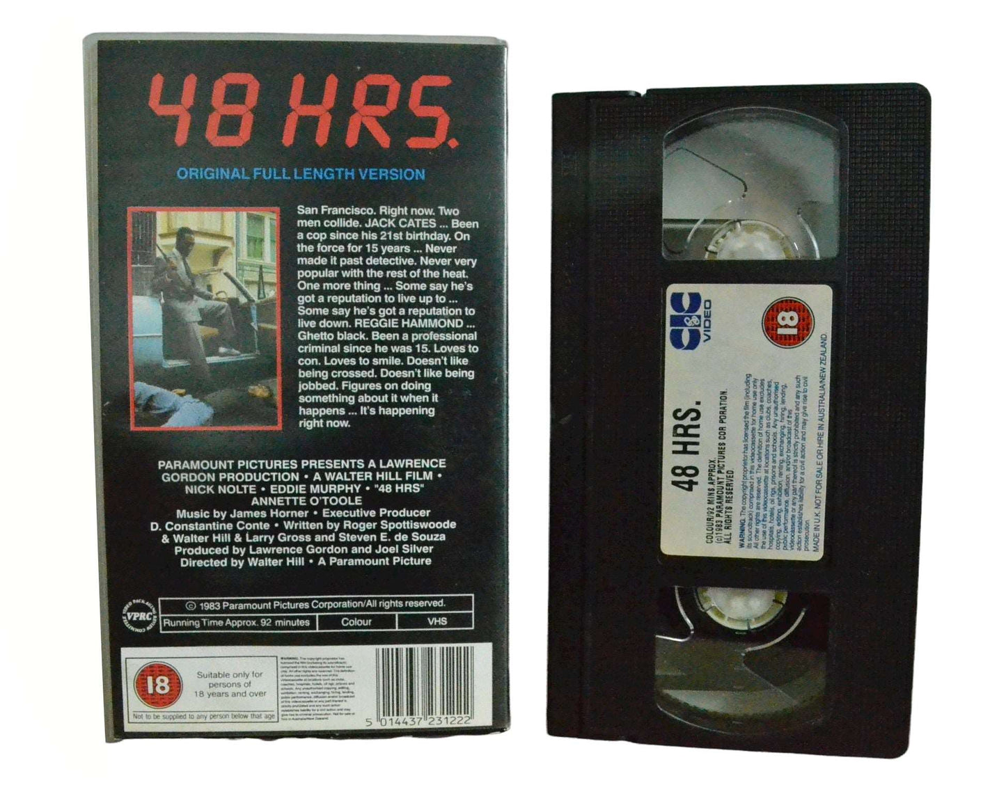 48 HRS. (Original Version) - Eddie Murphy - CIC VIdeo - Vintage - Pal VHS-