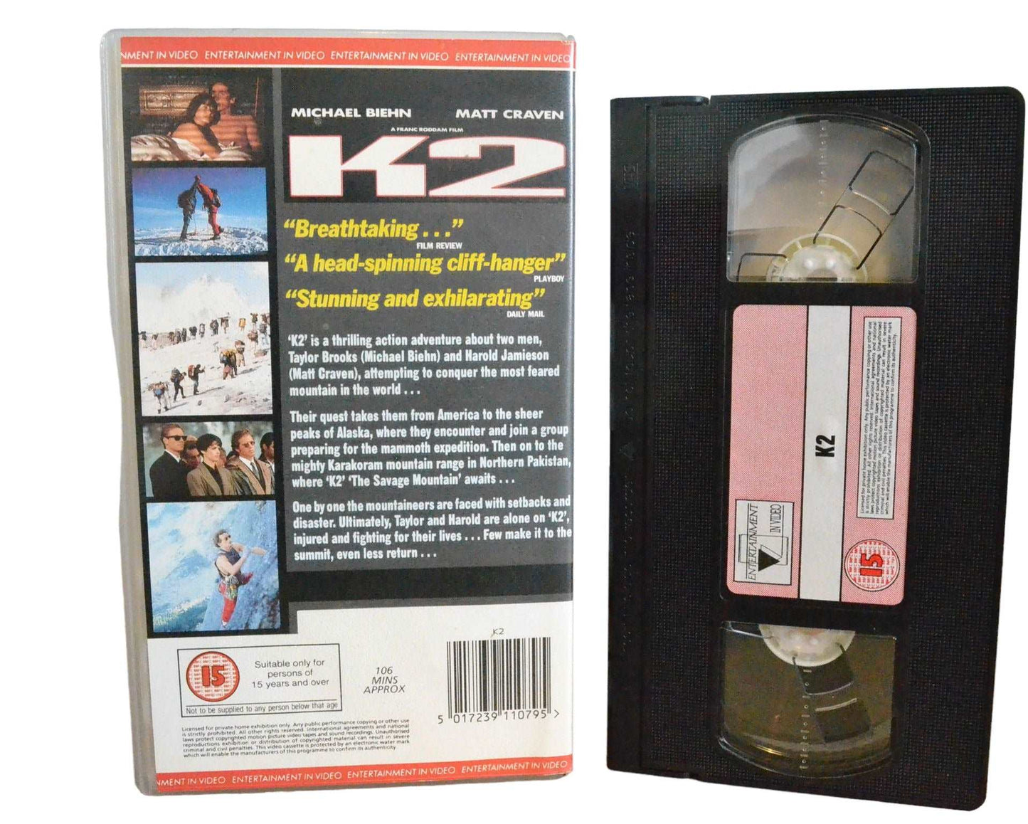 A Franc Roddam Film - K2 - Michael Biehn - Entertainment In Video - EVS1079 - Action - Pal - VHS-