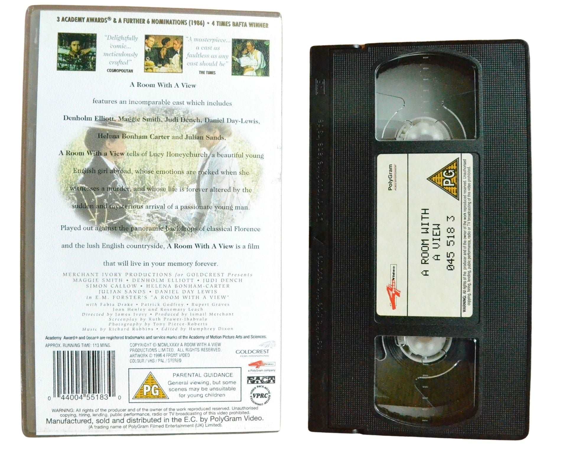 A Room With A View - Maggie Smith - Vintage - Pal VHS-