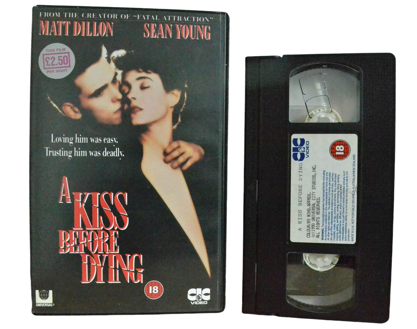 A Kiss Before Dying - Matt Dillon - CIC Video - Vintage - Pal VHS-