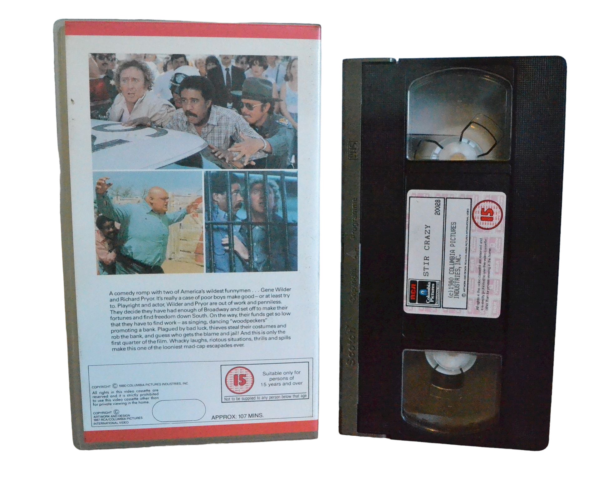 Stir Crazy - Gene Wilder & Richard Pryor - Columbia Pictures - Comedy - Pal - VHS-