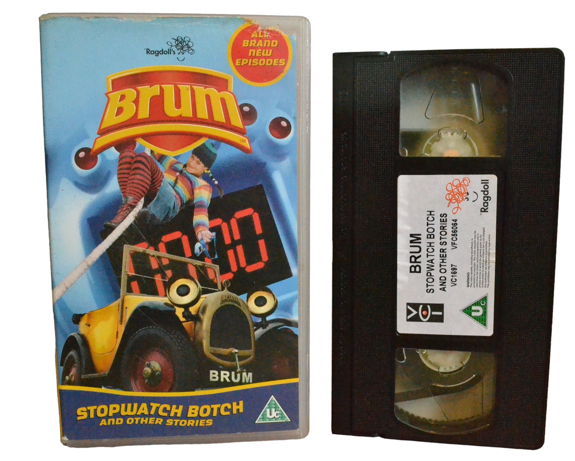 Brum (Stopwatch Botch And Other Stories) - Kevin McGreevy - Ragdoll - VC1697 - Children - Pal - VHS-