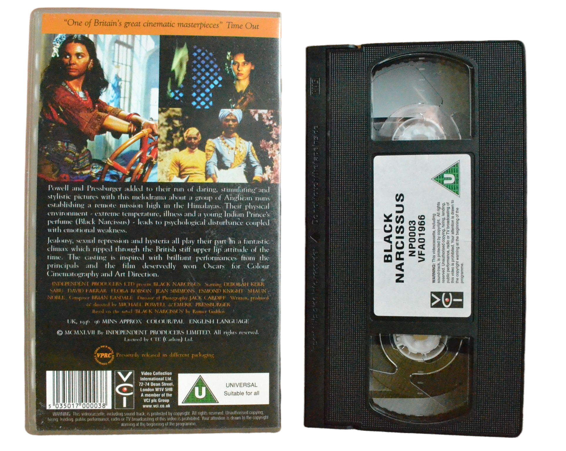 Black Narcissus - Deborah Kerr - VCI - Vintage - Pal VHS-