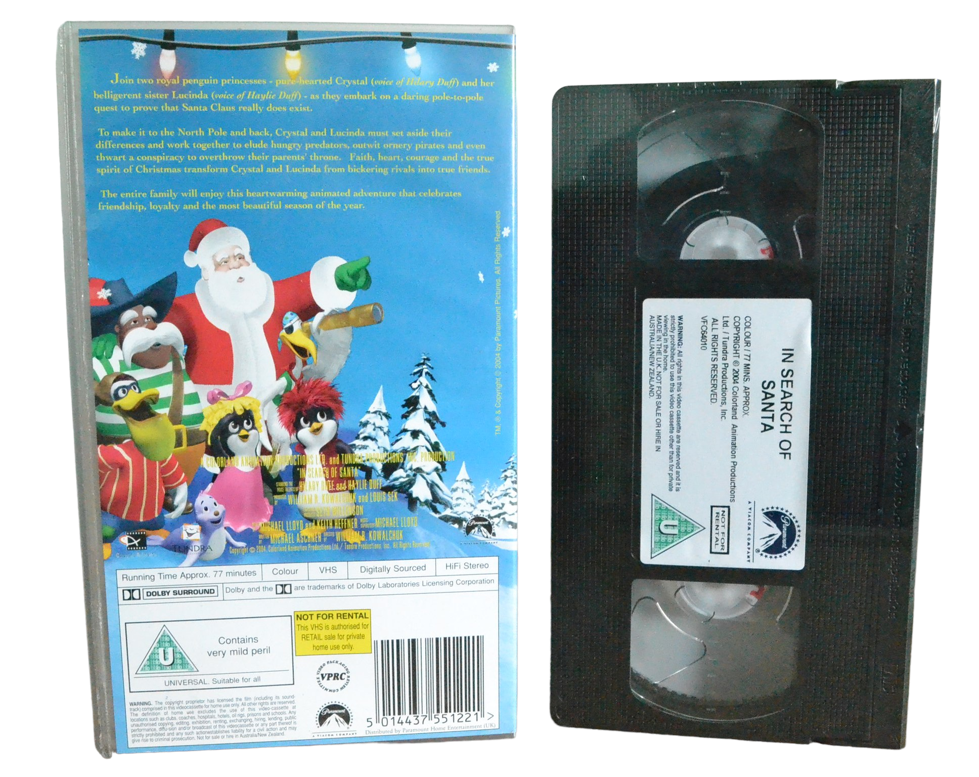 In Search Of Santa - Hilary Duff - Paramount Home Entertainment - VHR 5512 - Brand New Sealed - Pal - VHS-