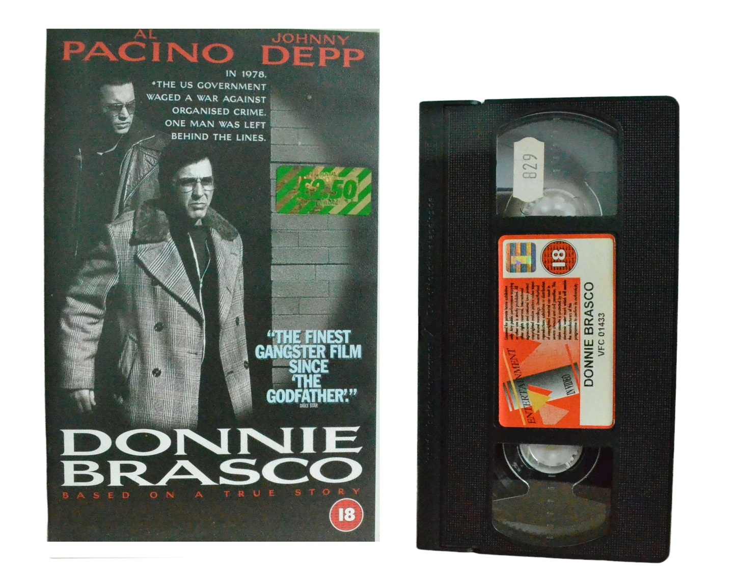 Donnie Brasco - Johnny Deep - Entertainment - Vintage - Pal VHS-