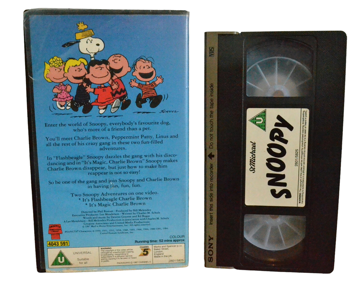 Snoopy - It's Magic Charlie Brown - Terry McGurrin - Stmichael Video - Children - Pal - VHS-