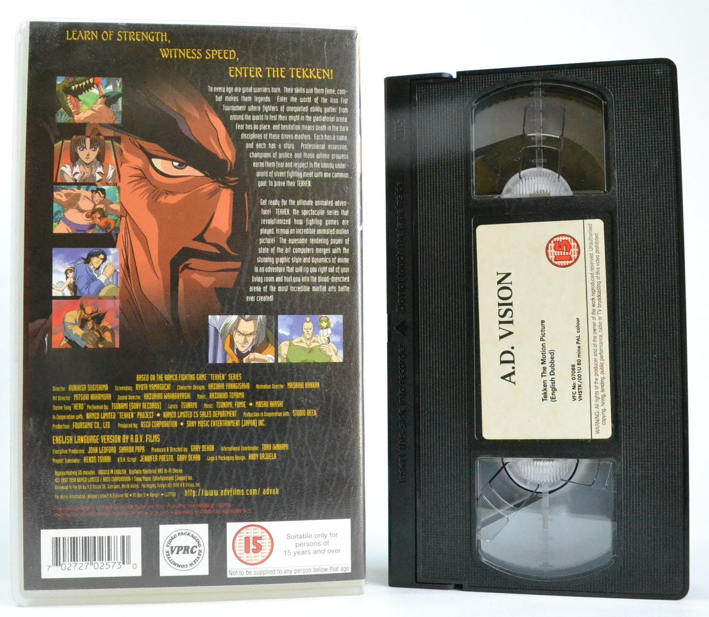 Tekken: The Motion Picture [Eng Lang Version] Namco Fighting Game - ADV - VHS-