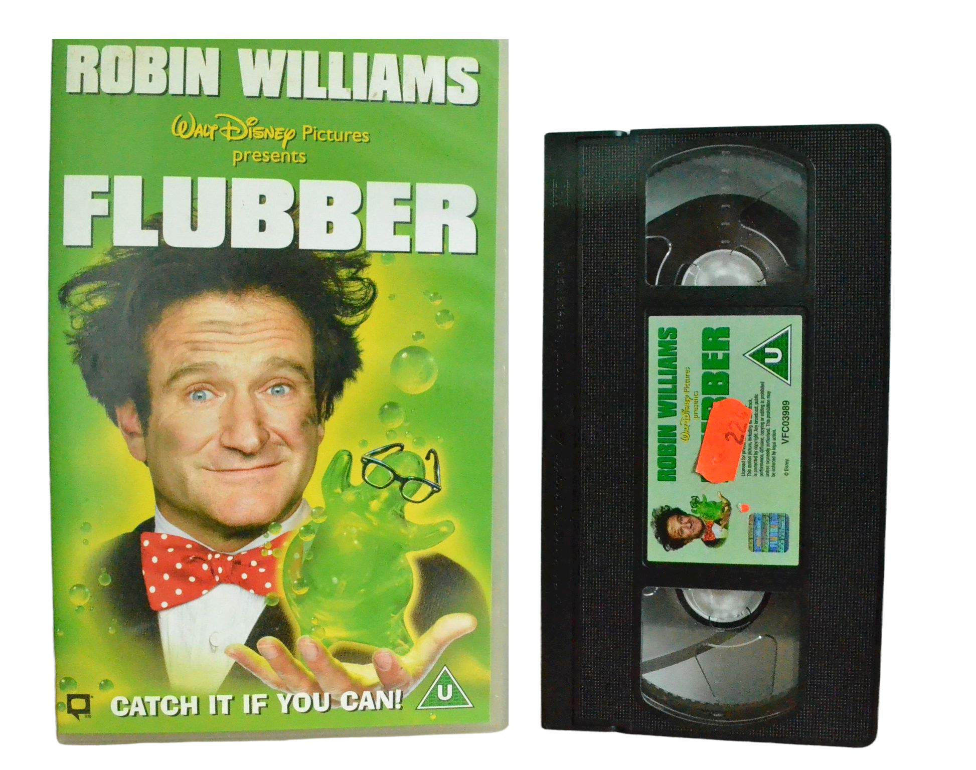 Flubber - Robin Williams - Walt Disney Pictures - Vintage - Pal VHS-