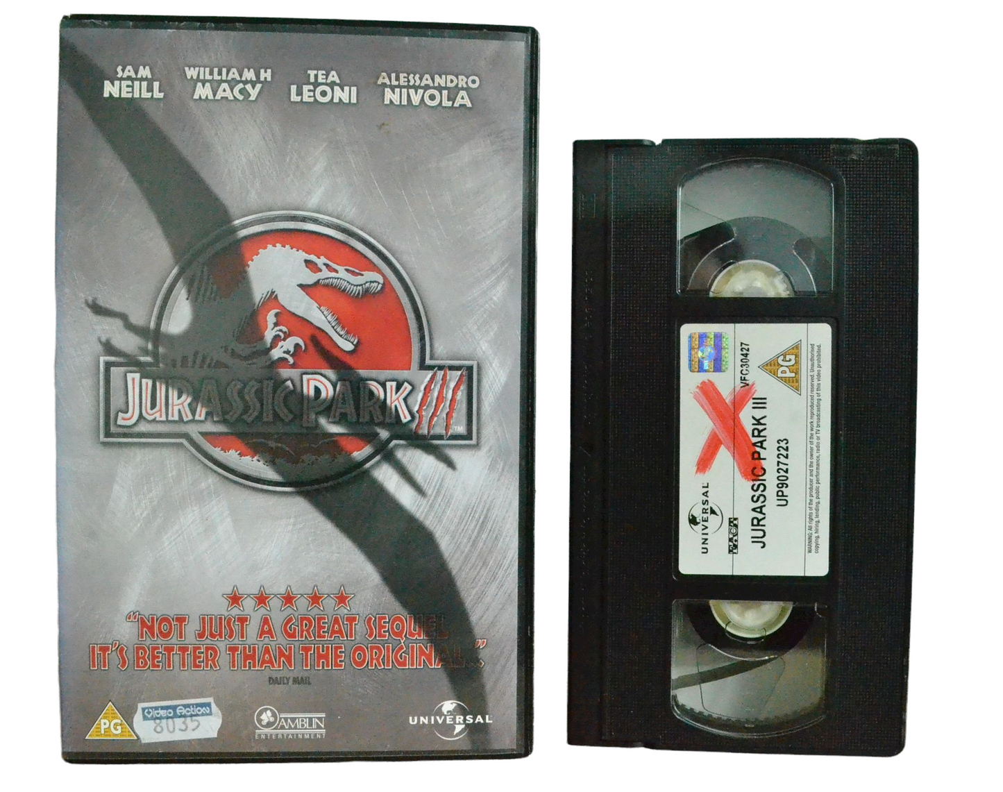 Jurassic park - Sam Neil - Universal - Vintage - Pal VHS-