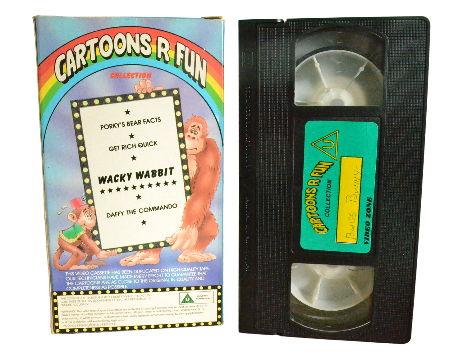 Bugs Bunny The Wacky Wabbit - Mel Blanc - Video Zone - CRF 77701 - Carton - Pal - VHS-