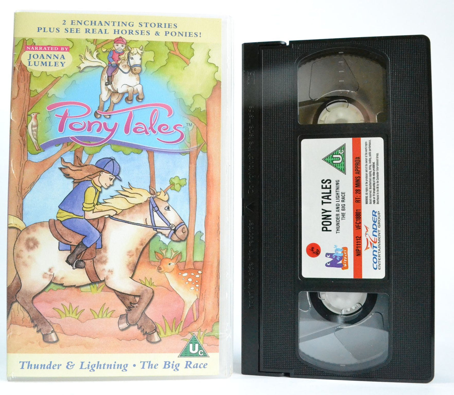 Pony Tales: Narrated By Joanna Lumley - Thunder & Lightening - Kids Age 1-6 - VHS-