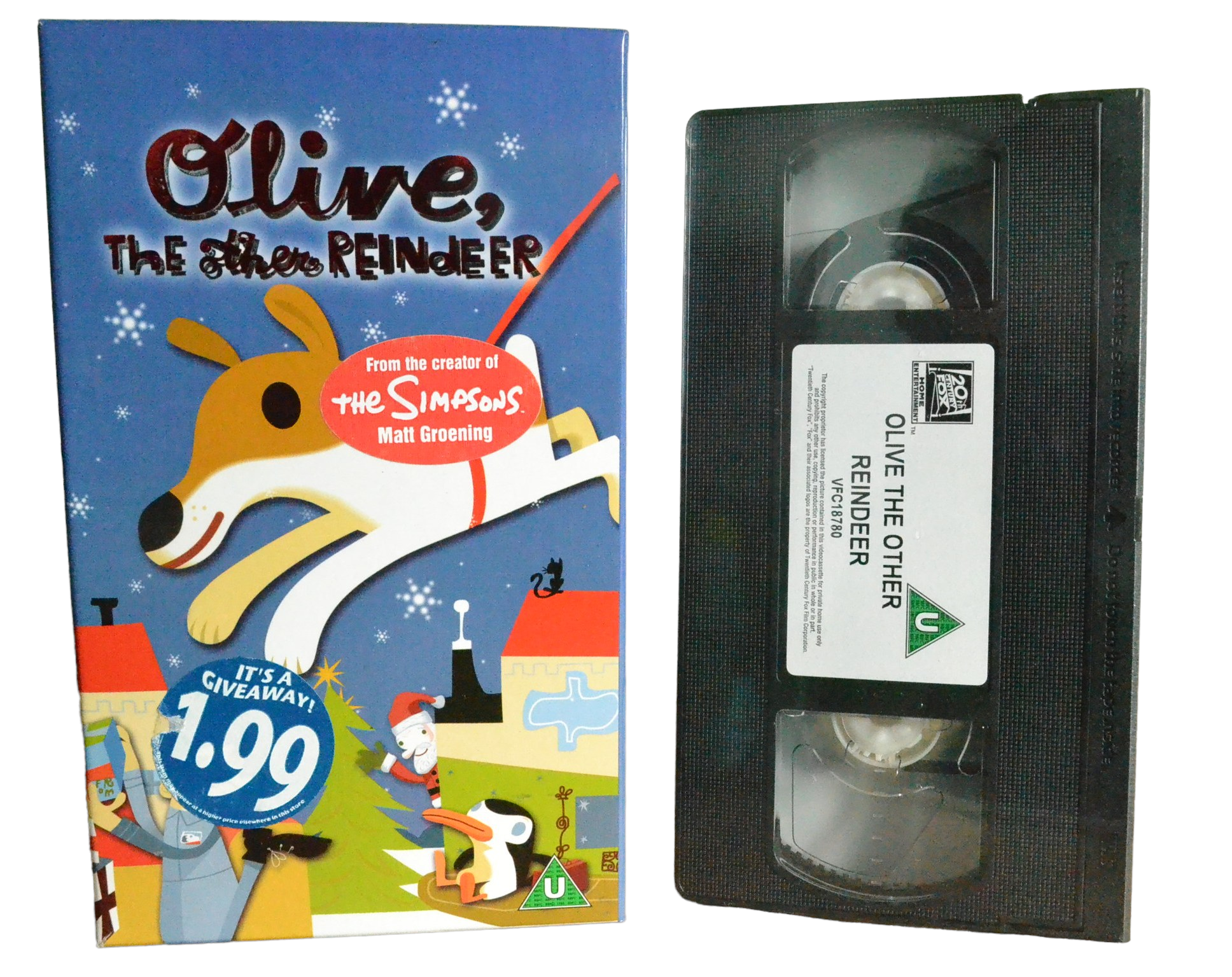 Olive The Other Reindeer - Drew Barrymore - Century Fox Home Entertainment - 2009IS - Carton - Pal - VHS-