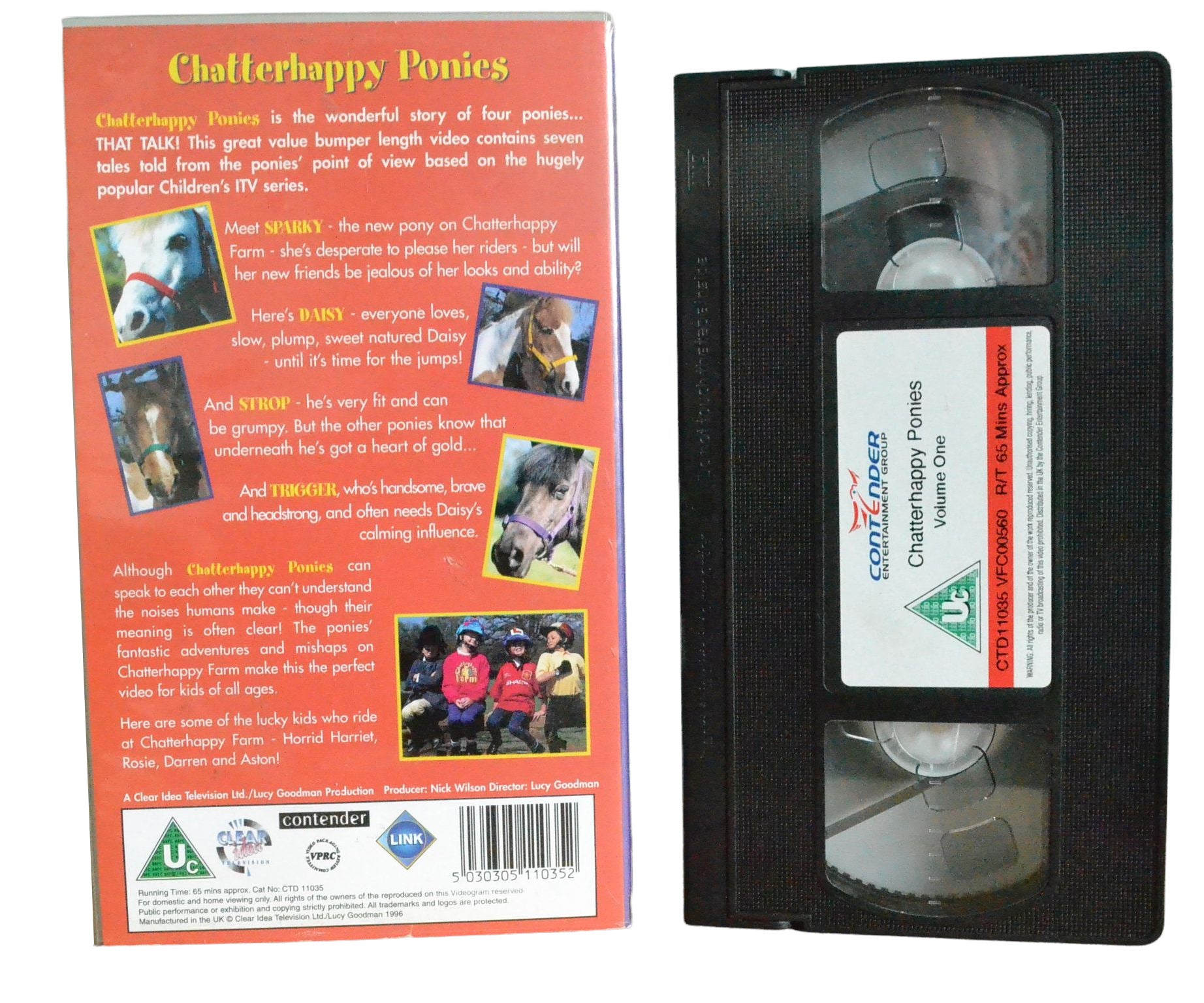 Chatterhappy Ponies Volume One - Contender Entertainment Group - Children's - Pal VHS-