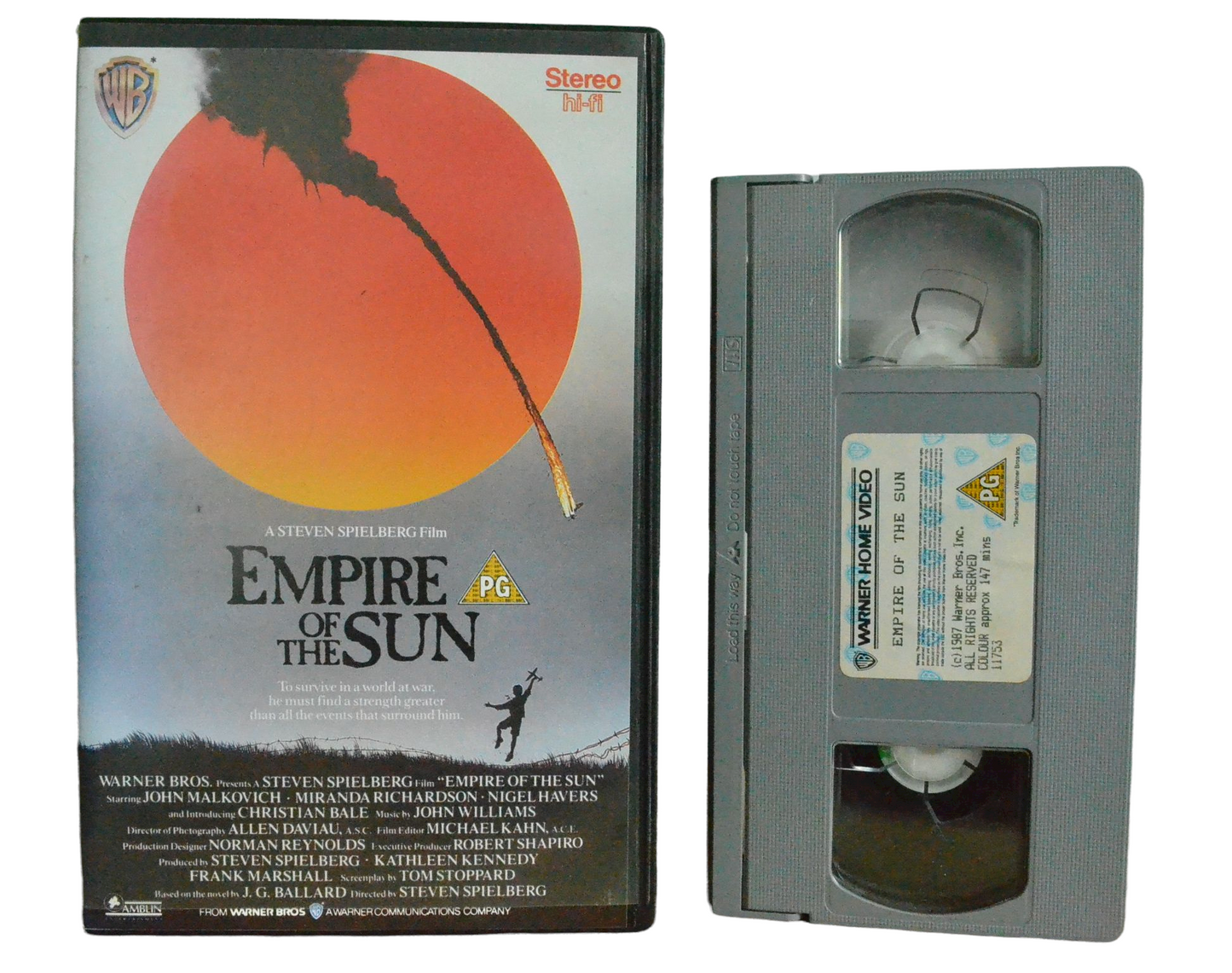 Empire Of The Sun - John Malkovich - Warner Home Video - Vintage - Pal VHS-