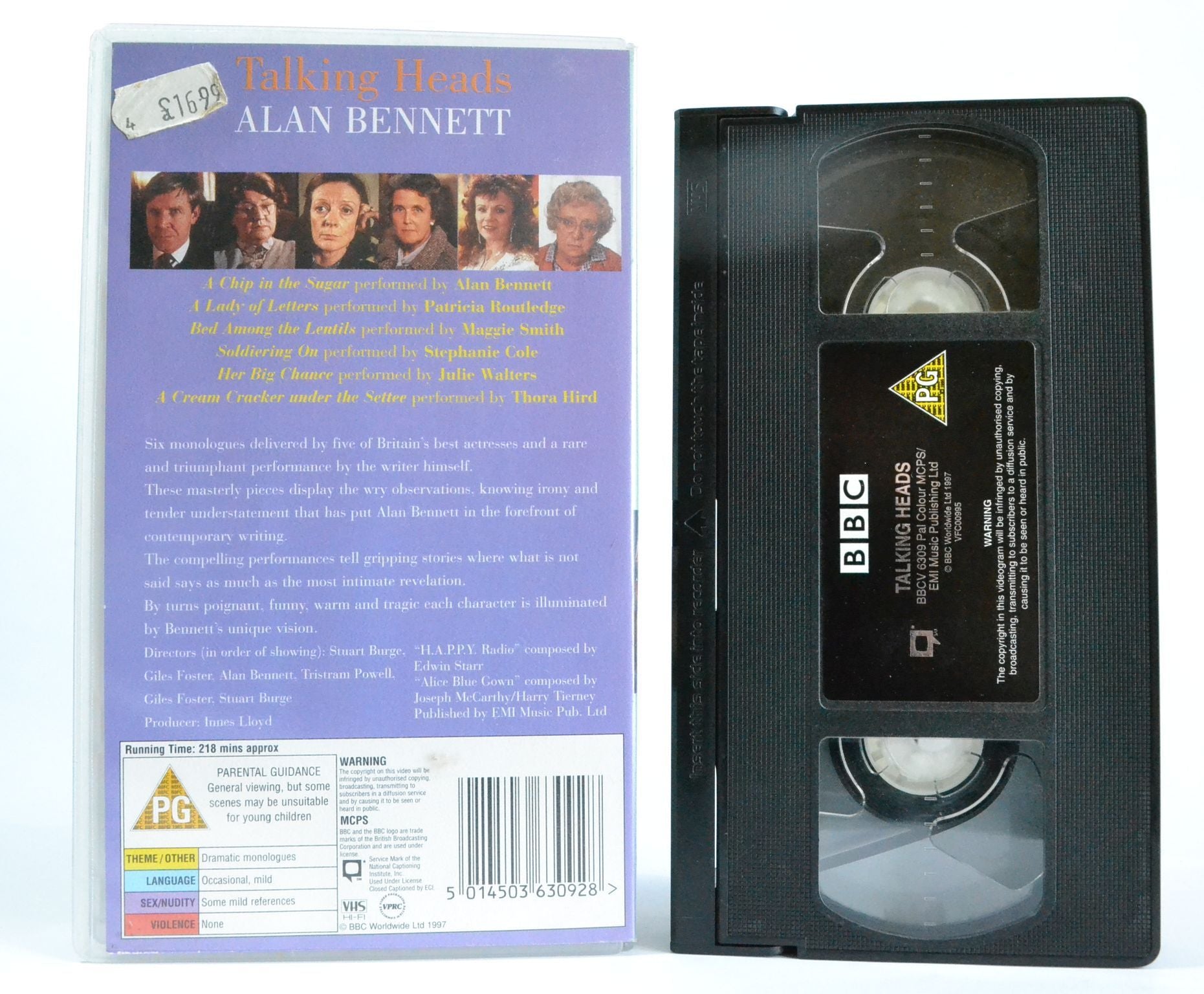 Talking Heads, Alan Bennett; 6 Monologues 218 Minutes Innes Lloyd, VHS –  Golden Class Movies LTD