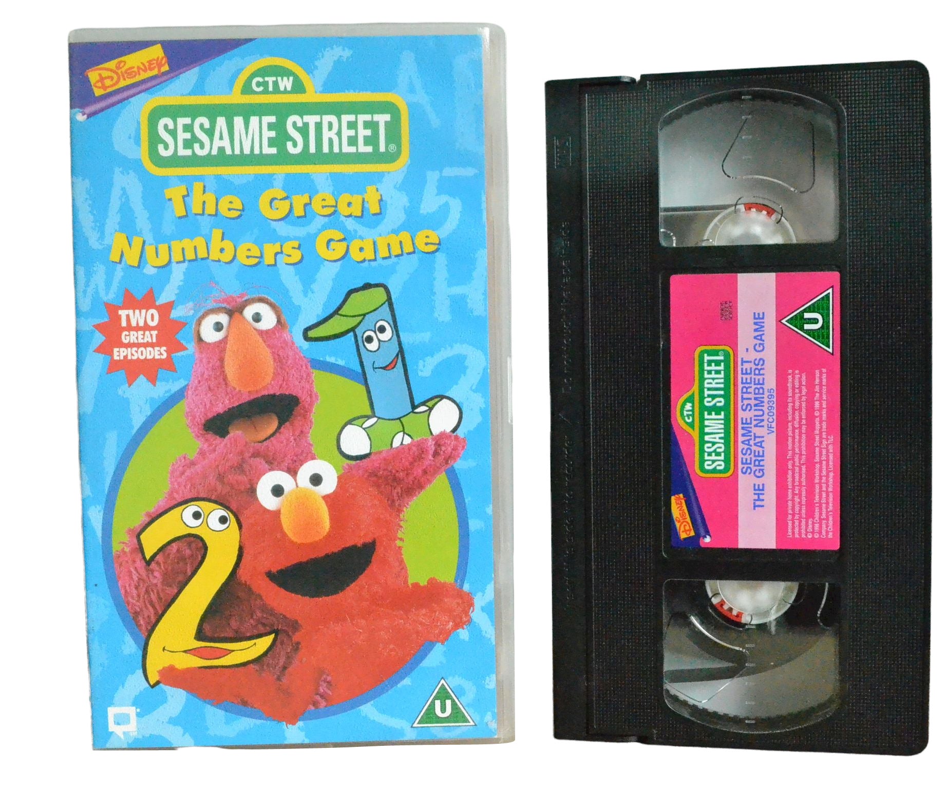 Sesame Street The Great Numbers Game - Disney Videos - Children's - Pal VHS-