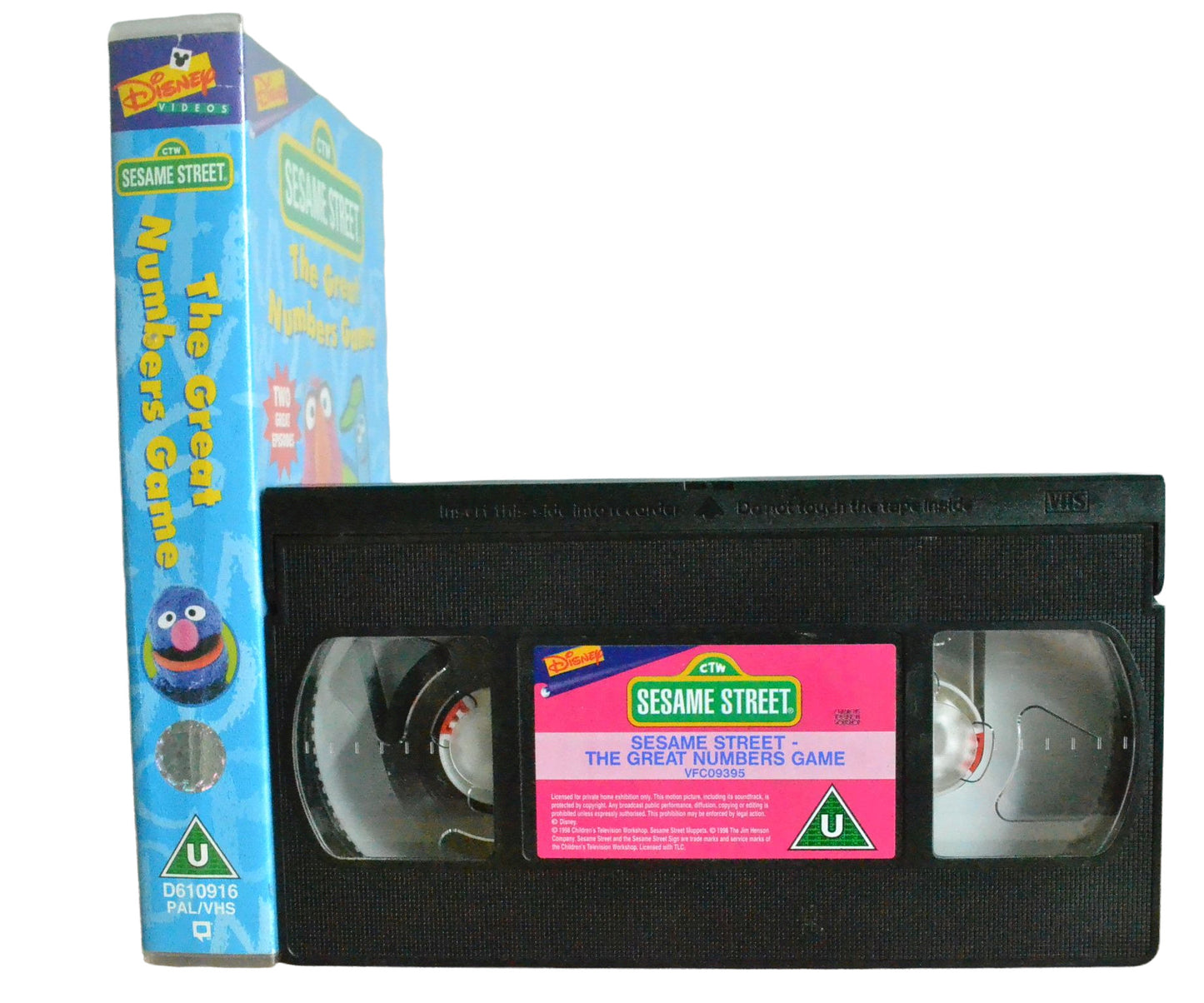 Sesame Street The Great Numbers Game - Disney Videos - Children's - Pal VHS-